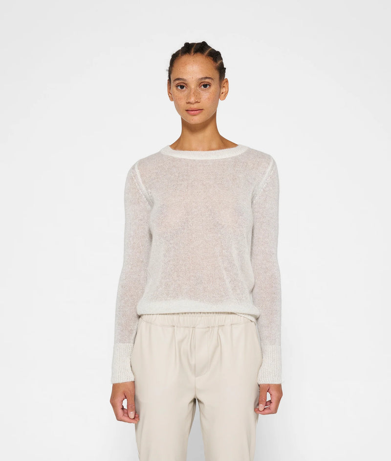 10Days Amsterdam - Longsleeve knit sparkle - ecru