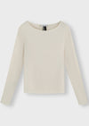 10Days Amsterdam - Soft Rib Boatneck Tee - Cream