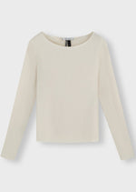 10Days Amsterdam - Soft Rib Boatneck Tee - Cream
