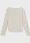 10Days Amsterdam - Soft Rib Boatneck Tee - Cream