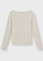 10Days Amsterdam - Soft Rib Boatneck Tee - Cream