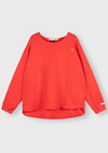 10Days Amsterdam - Raw Edge Statement Sweater - Coral Red