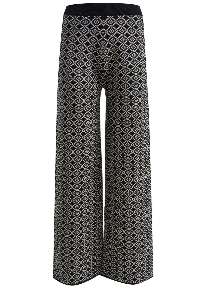 Milano Italy Strickhose  - Black Print