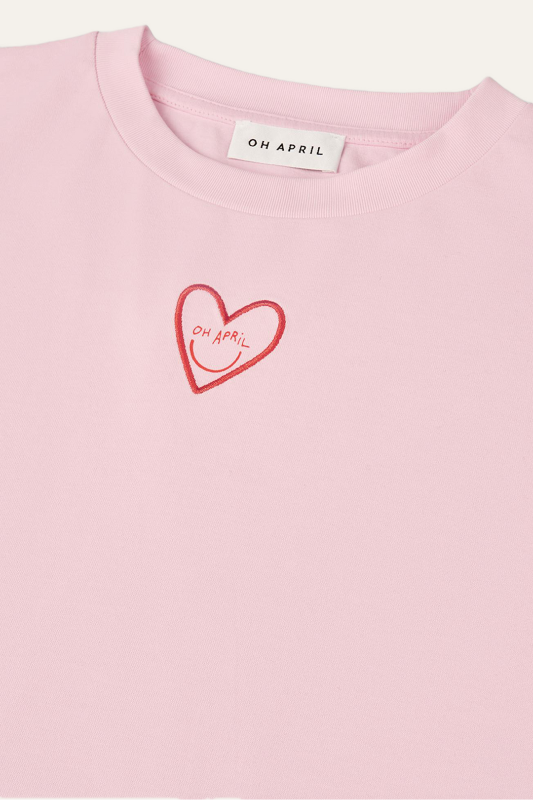 Oh April "Cropped Heart" T-Shirt