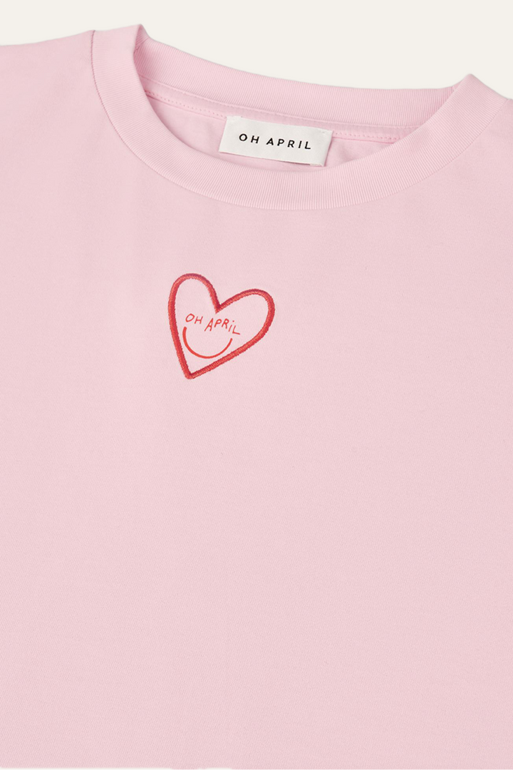 Oh April "Cropped Heart" T-Shirt