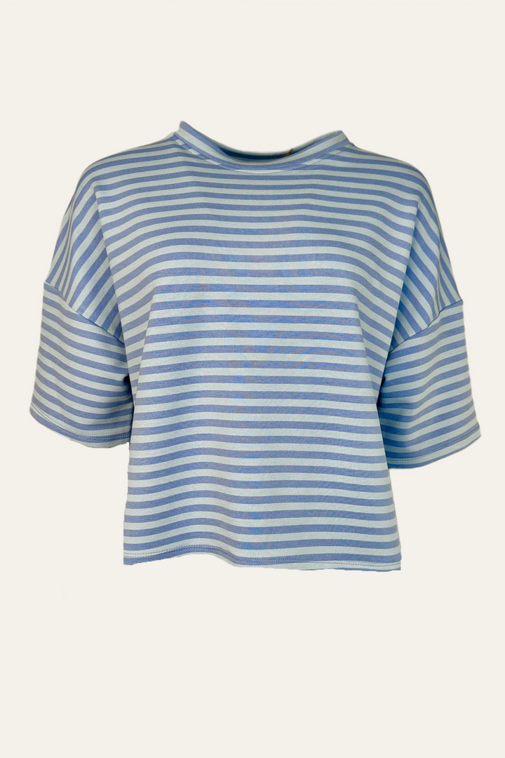 Streifen Kurzarmpullover "Sandranaa"