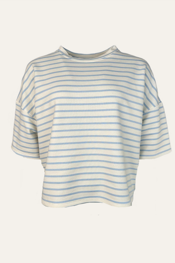 Streifen Kurzarmpullover "Sandranaa"