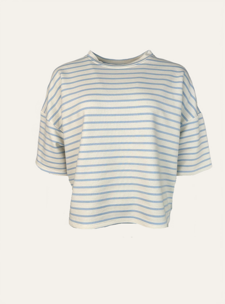 Streifen Kurzarmpullover "Sandranaa"