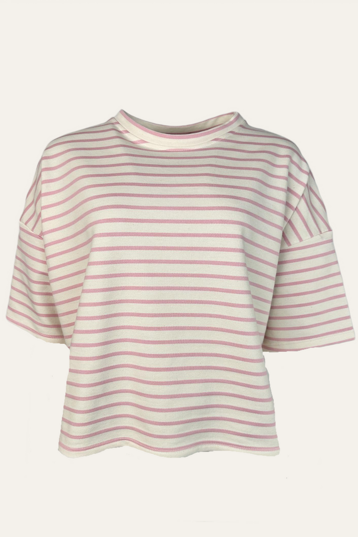 Streifen Kurzarmpullover "Sandranaa"