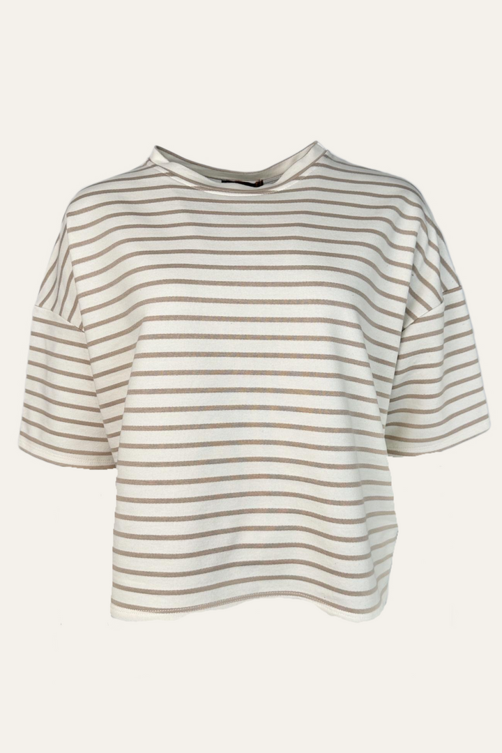 Streifen Kurzarmpullover "Sandranaa"