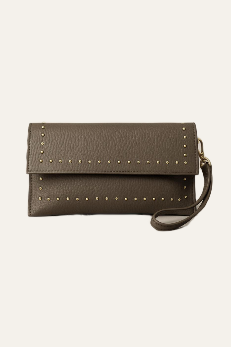 Lederclutch mit Nieten