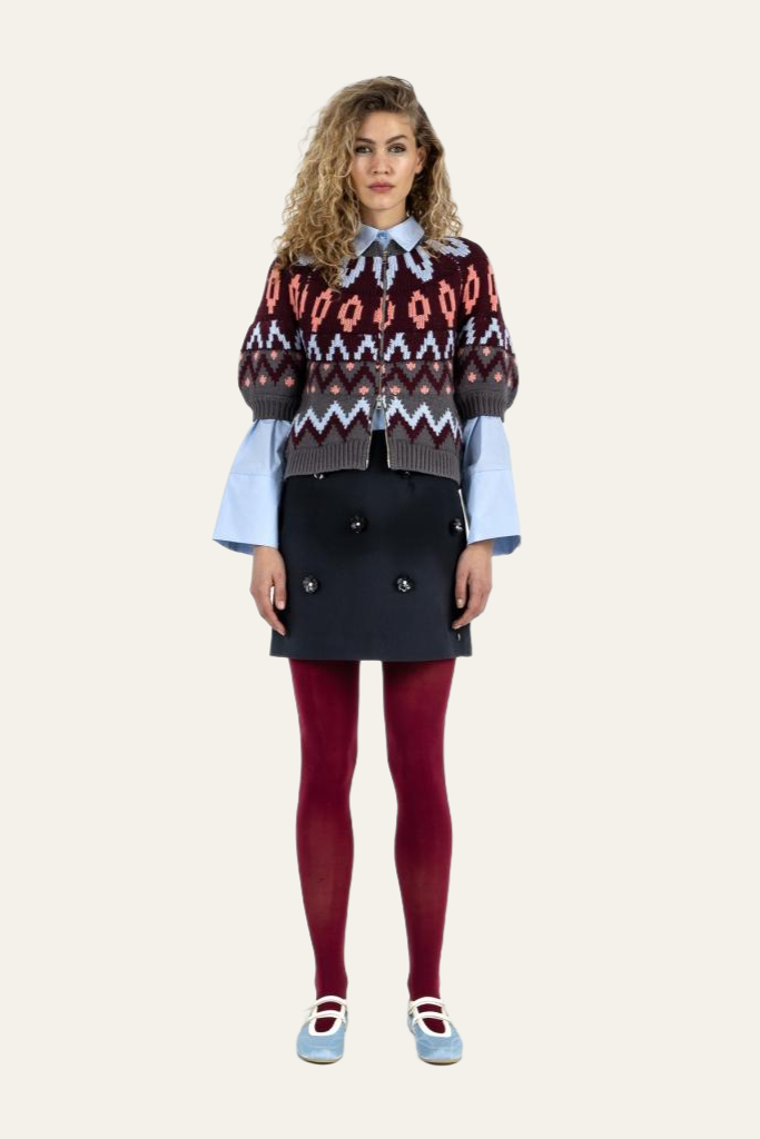 Coster Copenhagen - Gestrickte Reißverschlussjacke