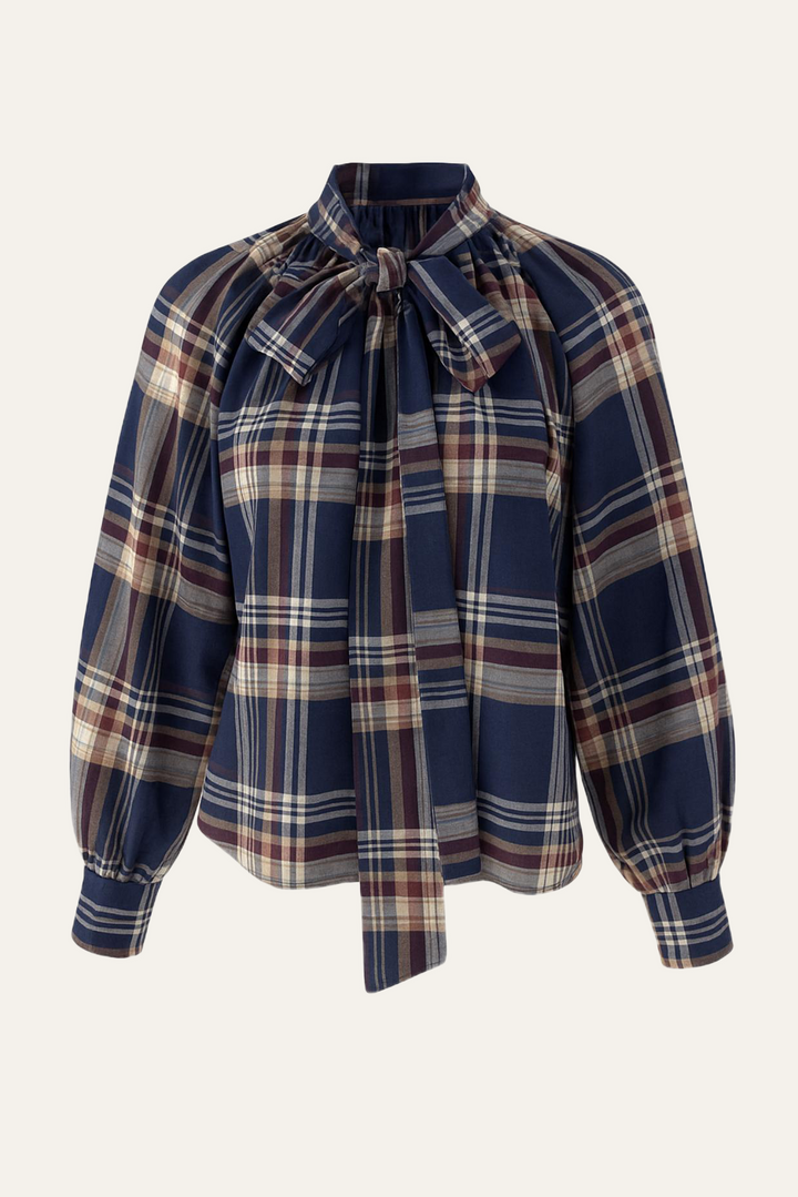 Karierte Schluppenbluse "Karolaa"