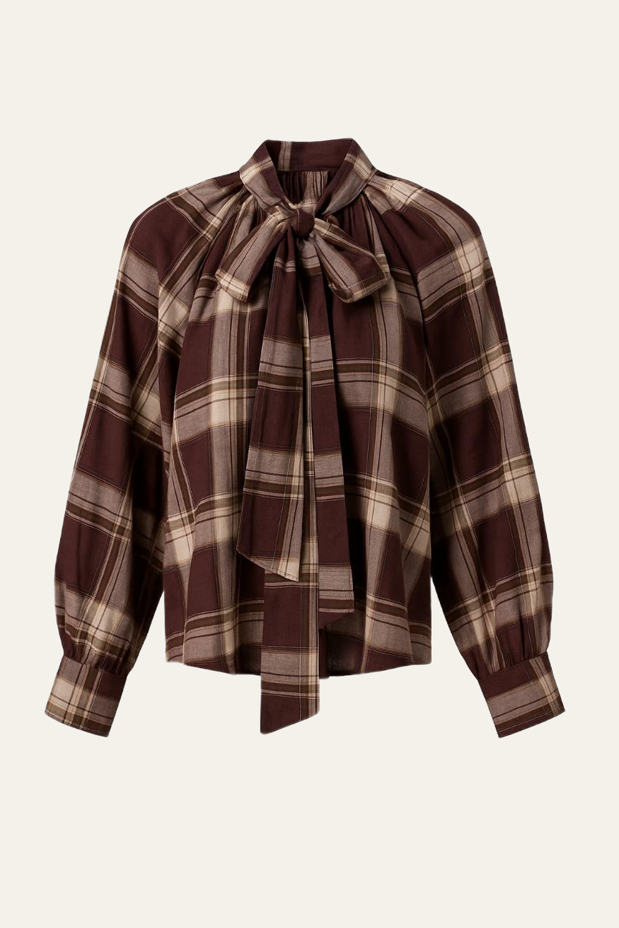 Karierte Schluppenbluse "Karolaa"