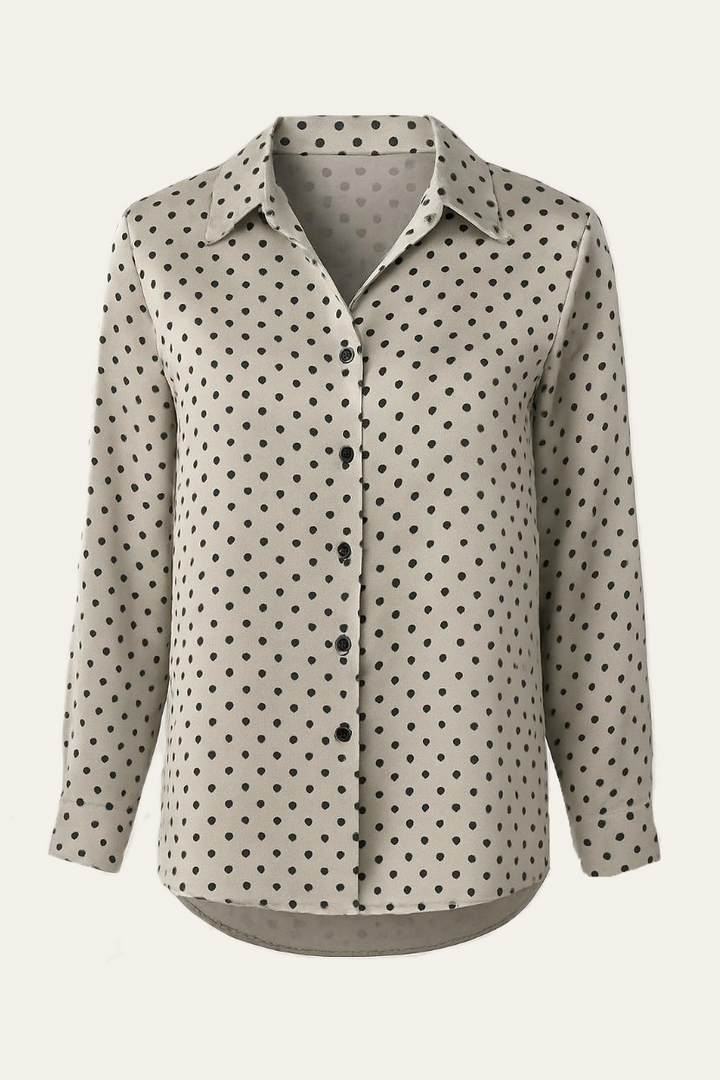 Satin Bluse mit Punktemuster "Punktii"
