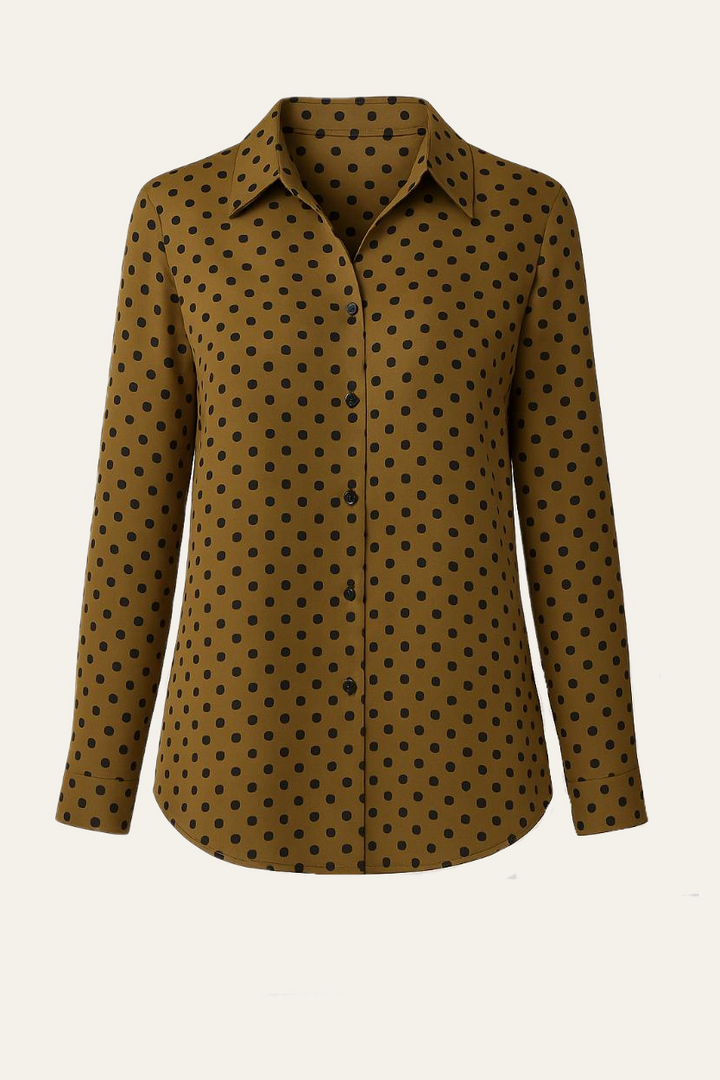 Satin Bluse mit Punktemuster "Punktii"