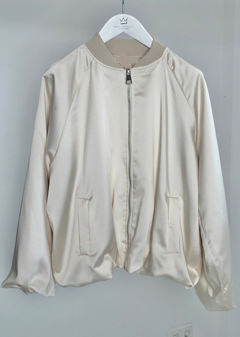 Satin- Bomber "Anek" - Creme