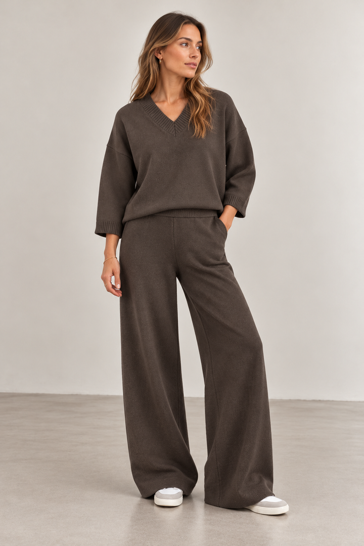 V-Ausschnitt Pullover "Rubyy"