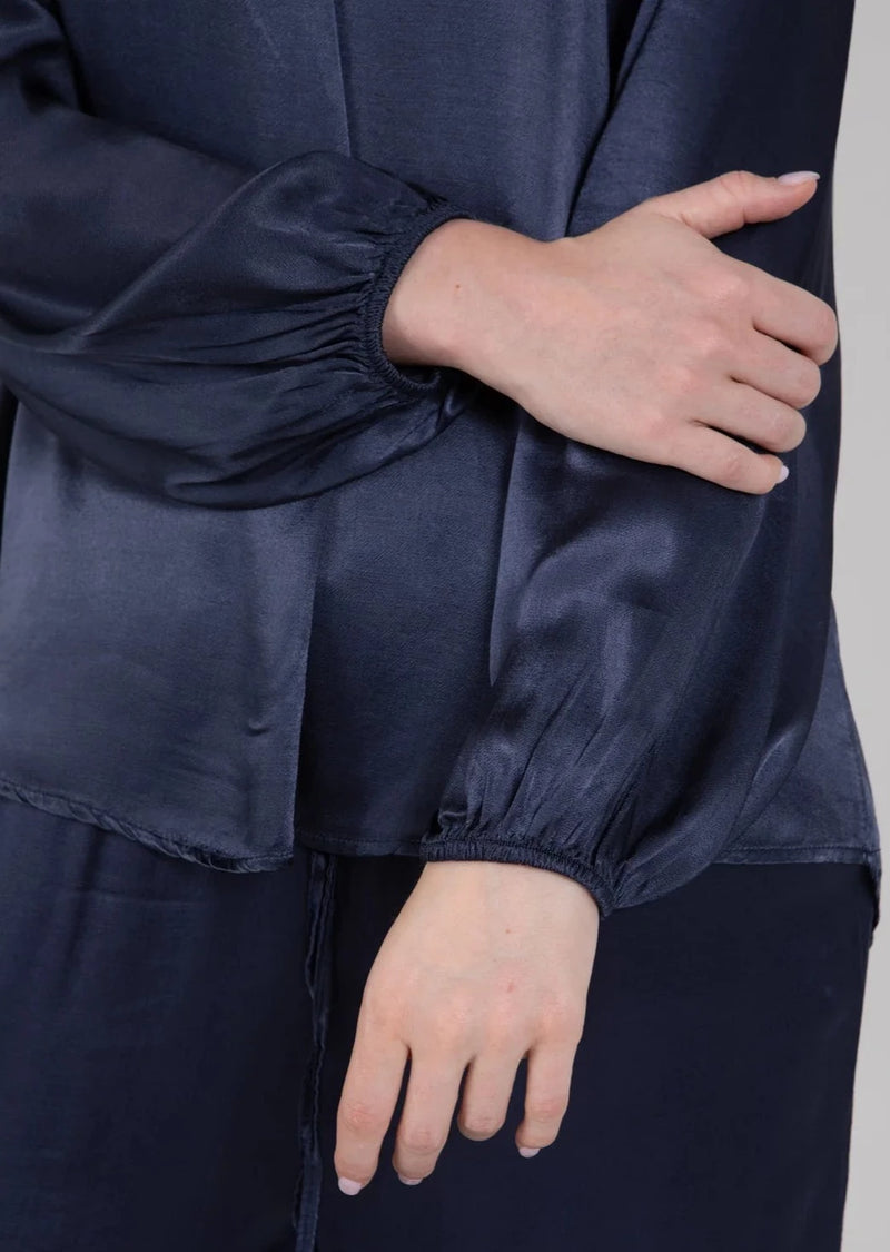 Coster Copenhagen Bluse "Blouse in Viscose" - dark blue
