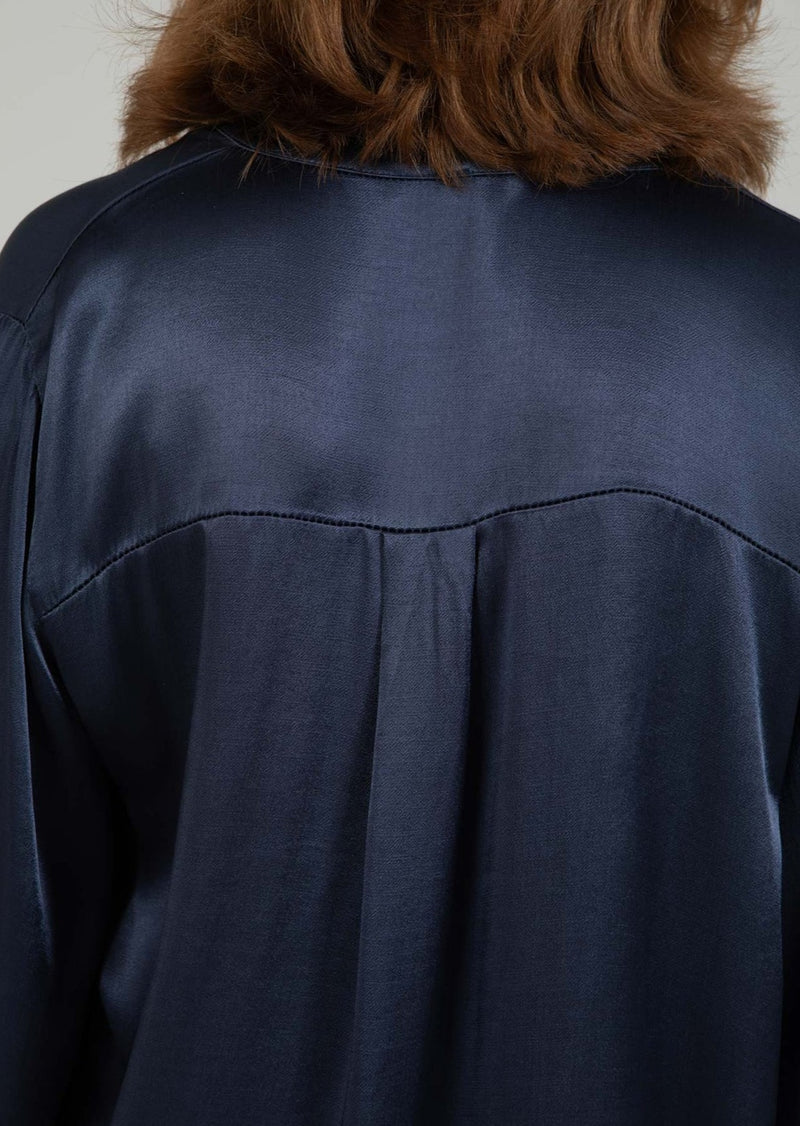 Coster Copenhagen Bluse "Blouse in Viscose" - dark blue