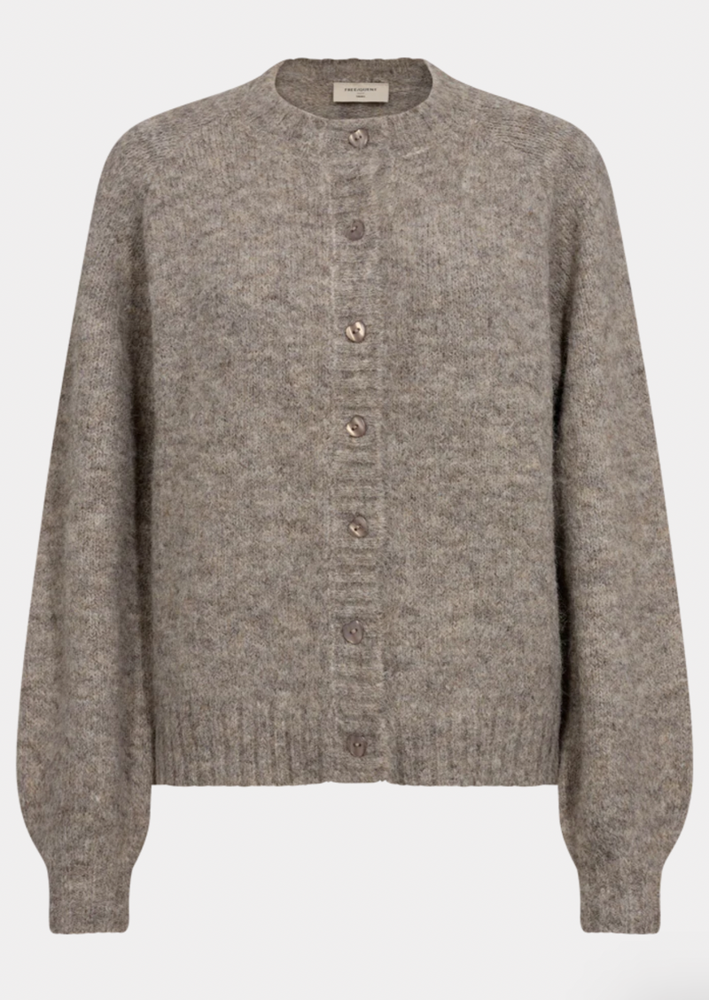 Freequent Strickcardigan "Louisa" - Taupe Melange