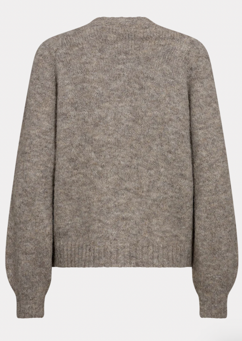 Freequent Strickcardigan "Louisa" - Taupe Melange