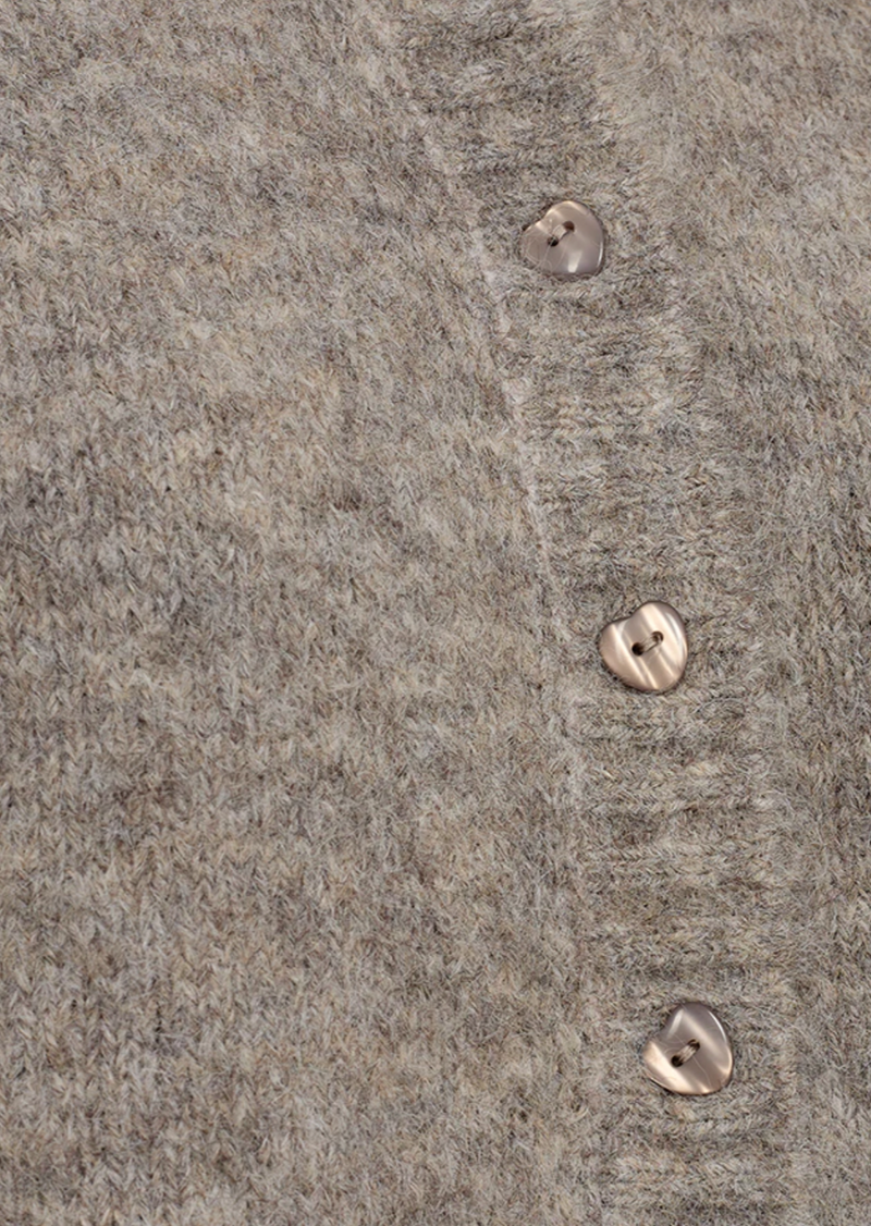 Freequent Strickcardigan "Louisa" - Taupe Melange