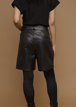 Rino & Pelle Fake Leather Shorts "Maik" - Schwarz