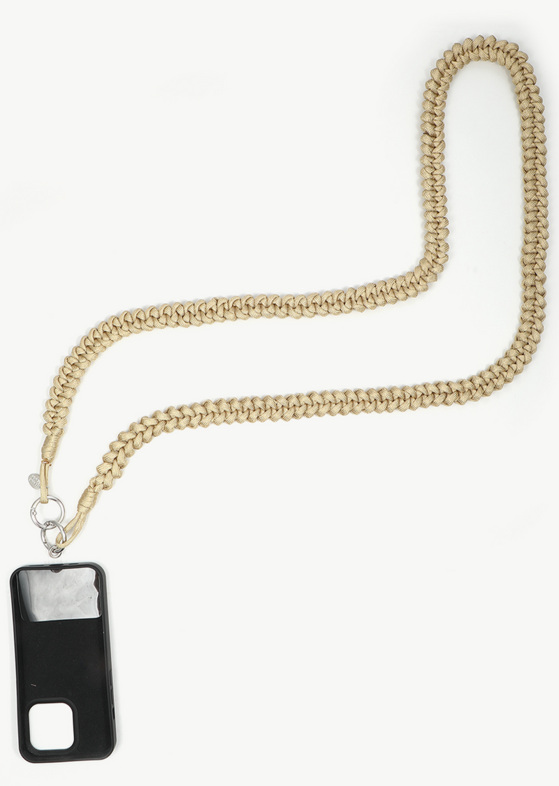 Geflochtene Handykette - Gold
