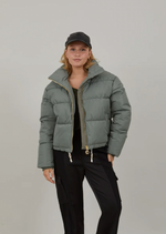 Coster Copenhagen Short Puffer Jacket - Ash Green