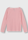 10Days Amsterdam -longsleeve "tee stripe" - ecru/coral red