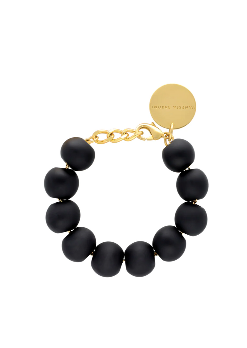 Vanessa Baroni - Beads Barcelet matt black