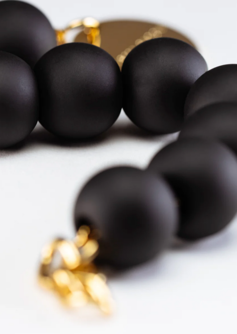 Vanessa Baroni - Beads Barcelet matt black