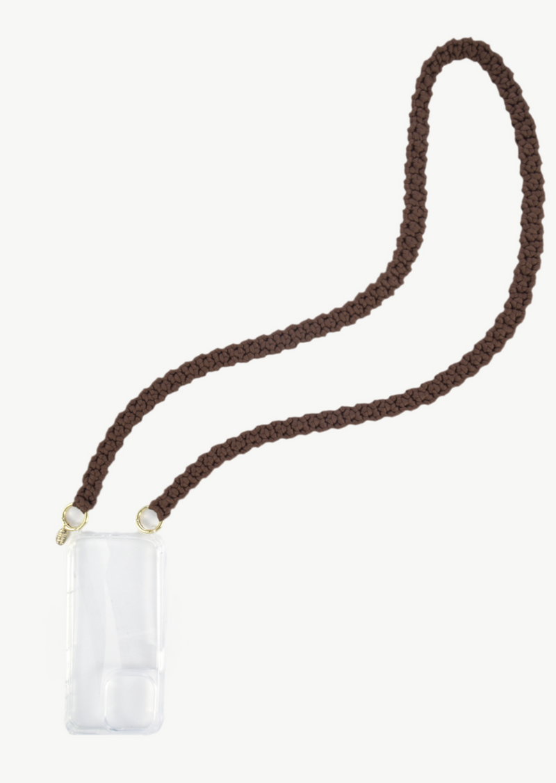 Makramee Handykette - Braun