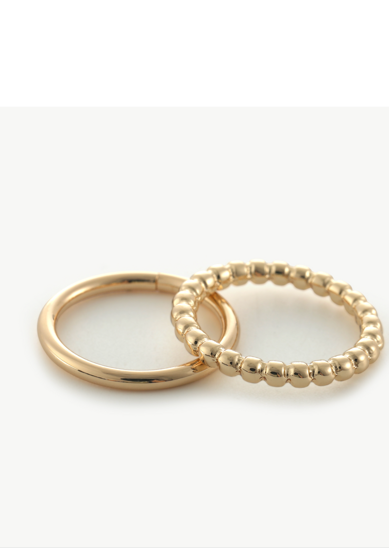 2er Ring-Set - Gold