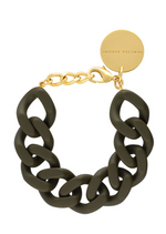 Vanessa Baroni - Flat Chain Bracelet - Matt Dark Olive