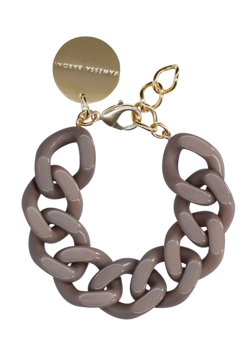 Vanessa Baroni - Flat Chain Bracelet - Taupe