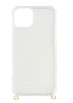 Cheeky Chain - iPhone Handyhülle - Crystal Clear - goldene Ösen