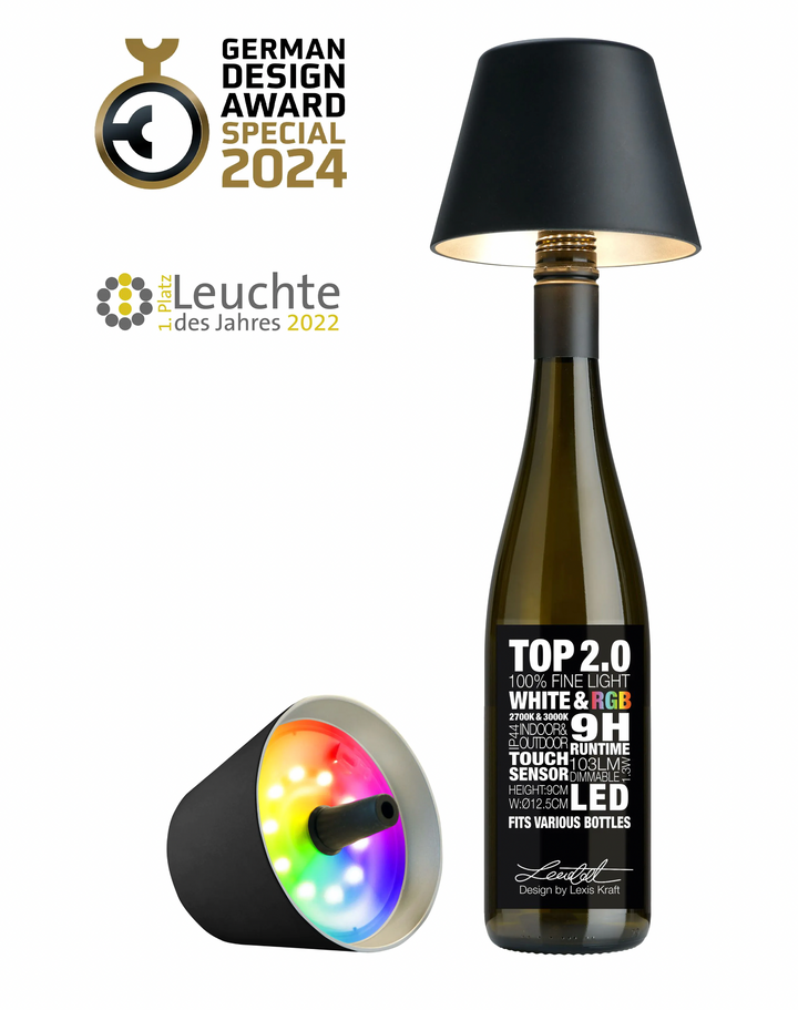 Sompex "Top 2.0" - Flaschenleuchte verschiedene Farben