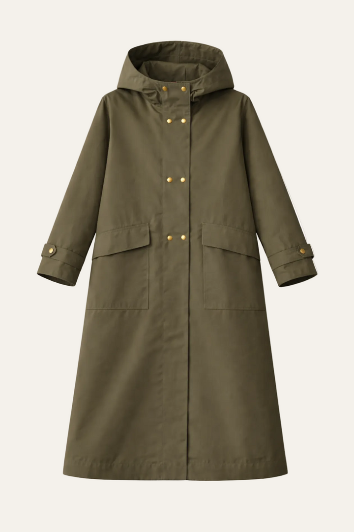 Langer Kaputzenmantel