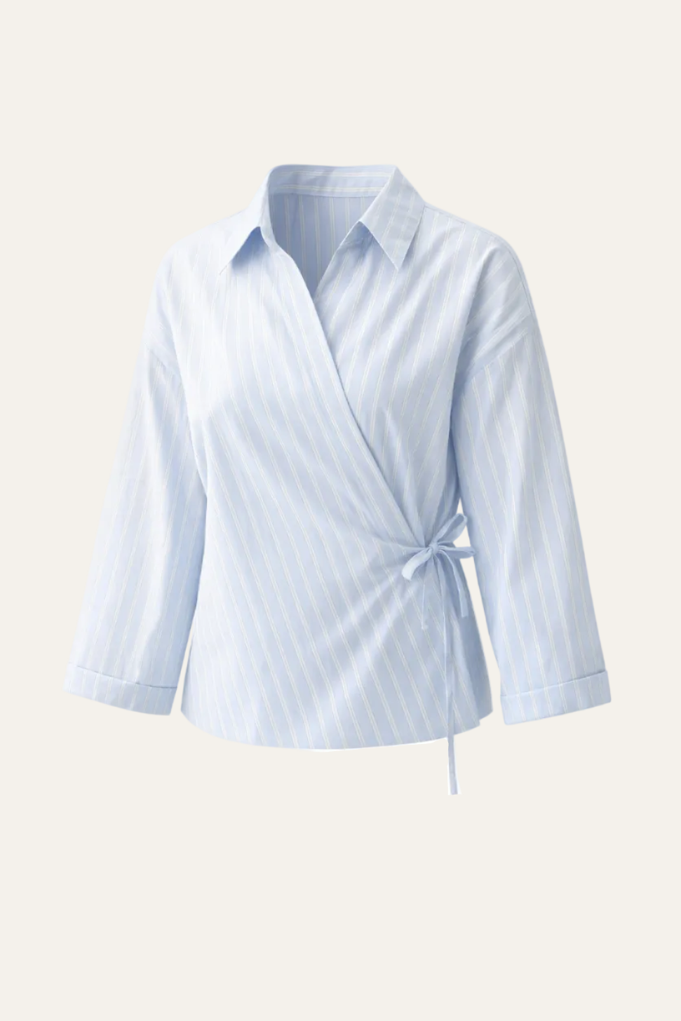 Wickelbluse mit Streifen