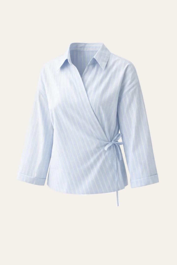 Wickelbluse mit Streifen