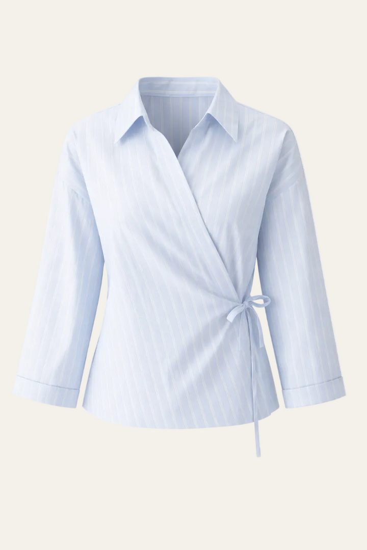 Wickelbluse mit Streifen