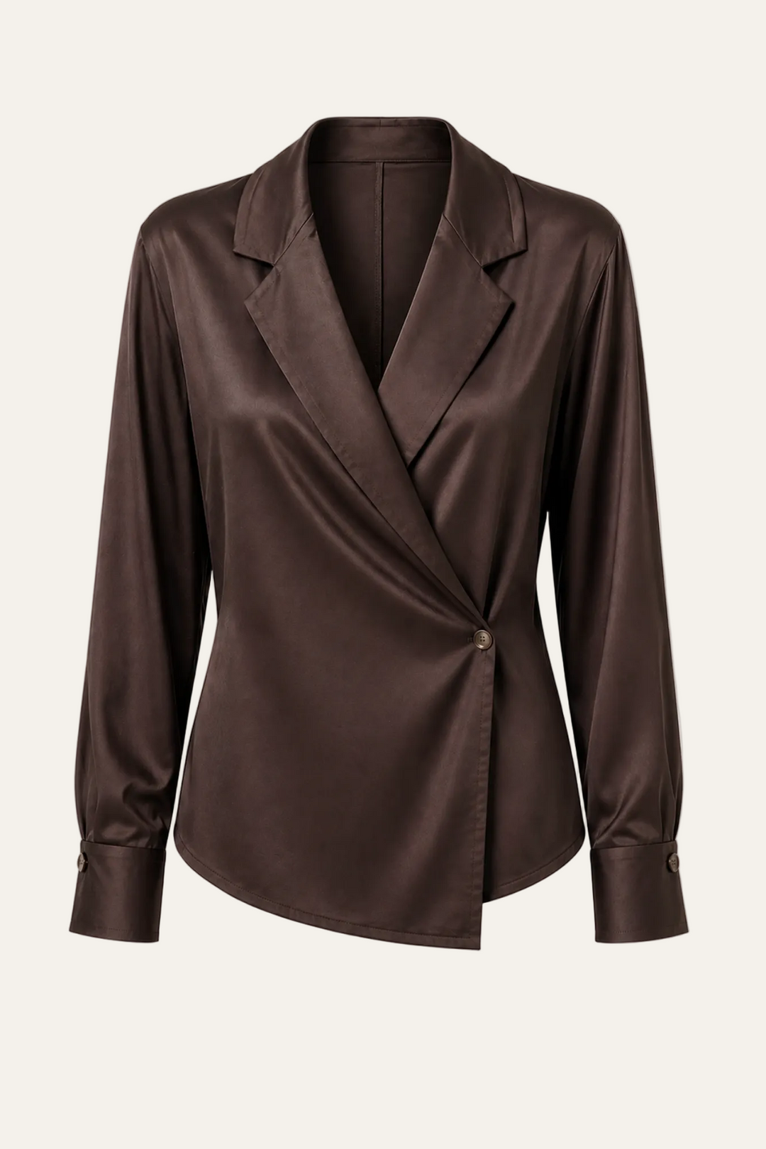 Satin Wickelblazer mit einem Knopf "Semmaa"