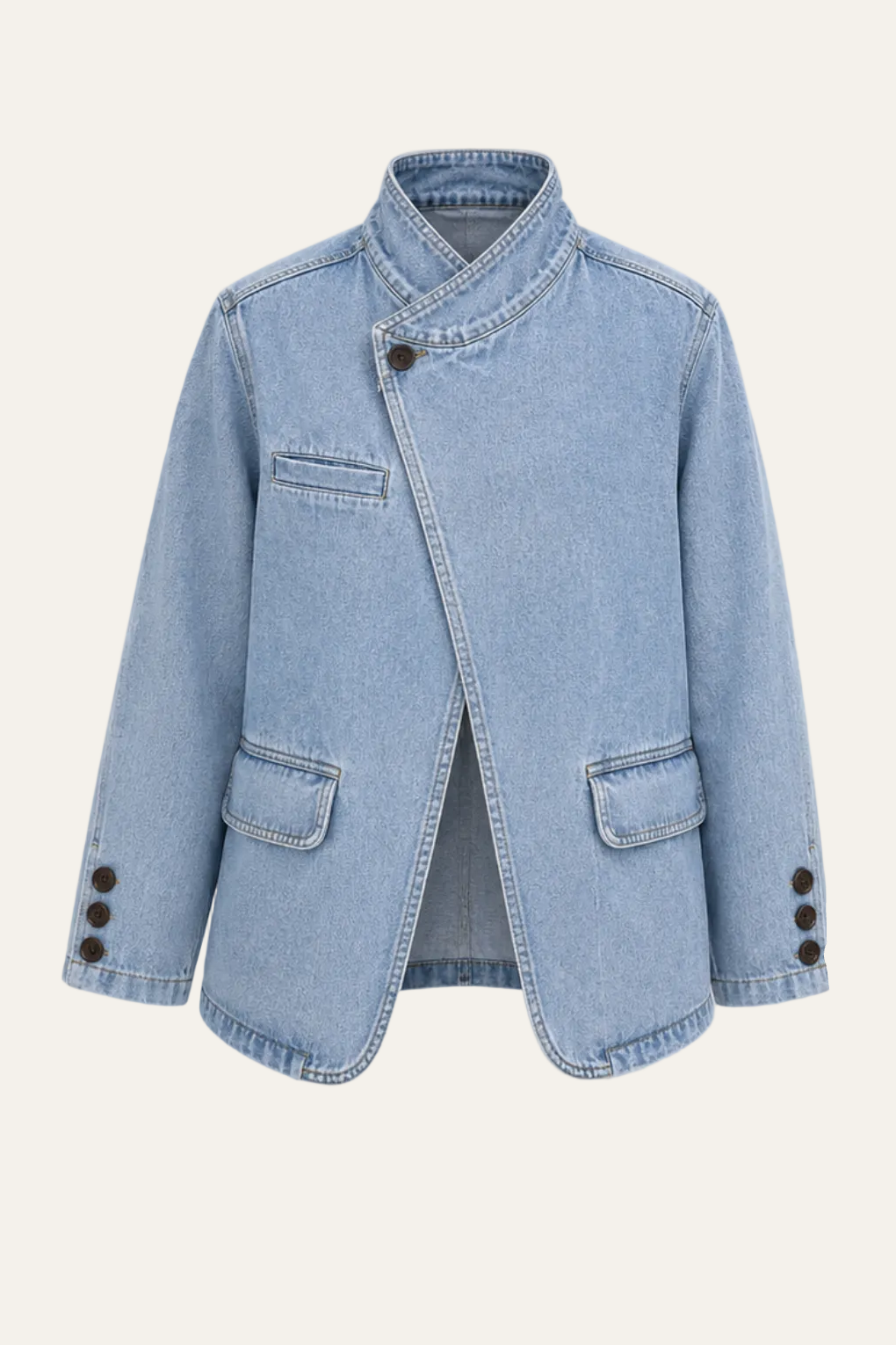 Denim Cut-Out Blazer