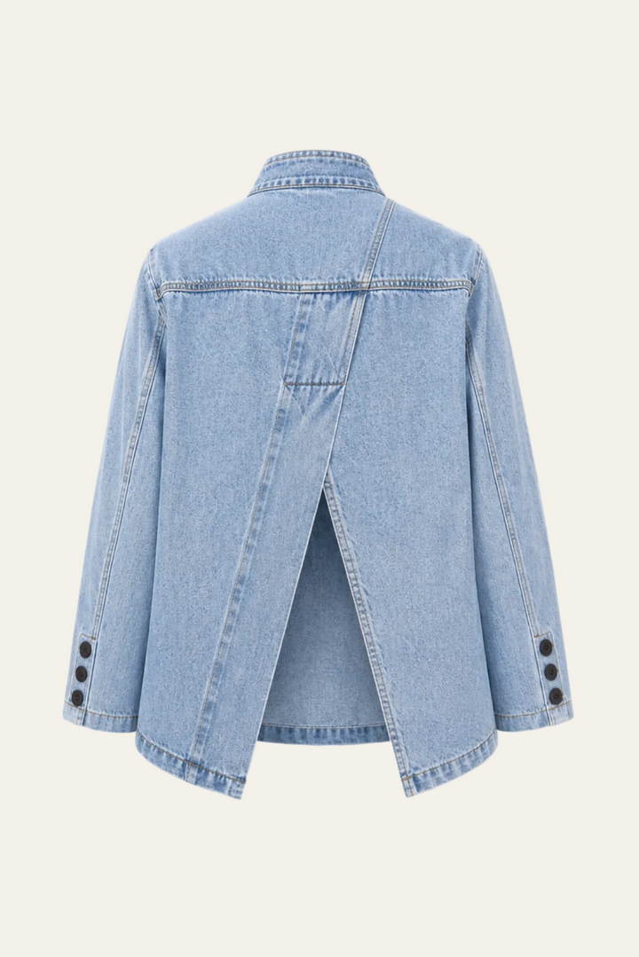 Denim Cut-Out Blazer