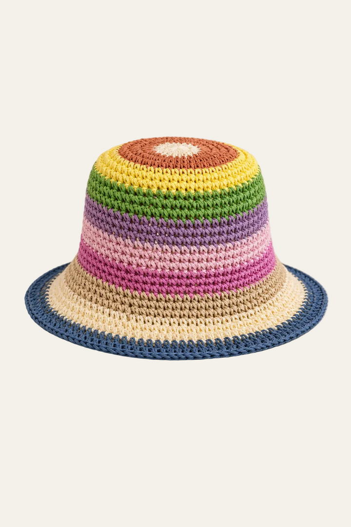 Gestreifter Sommerhut