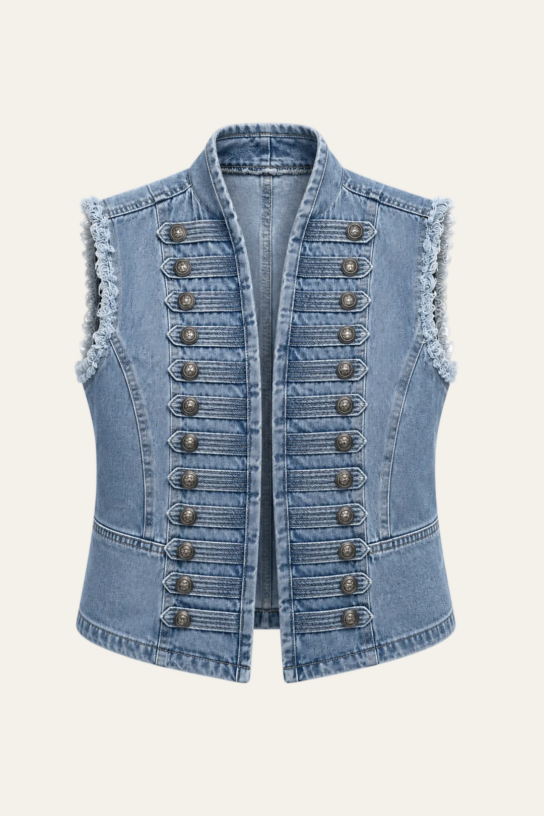 Jeansweste mit Zierknöpfen "Jaline"