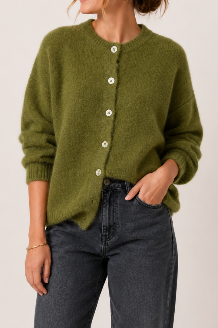 Strickjacke mit Rundhals "Stellyy"