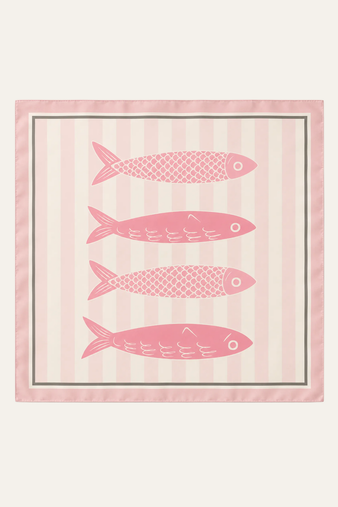 Quadratisches Tuch mit Fischmuster "Fellaa"